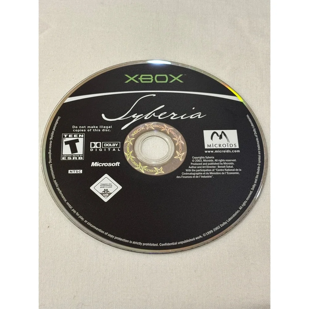 Xbox Syberia Adventure‎ Puzzle Video Game B Sokal Complete
